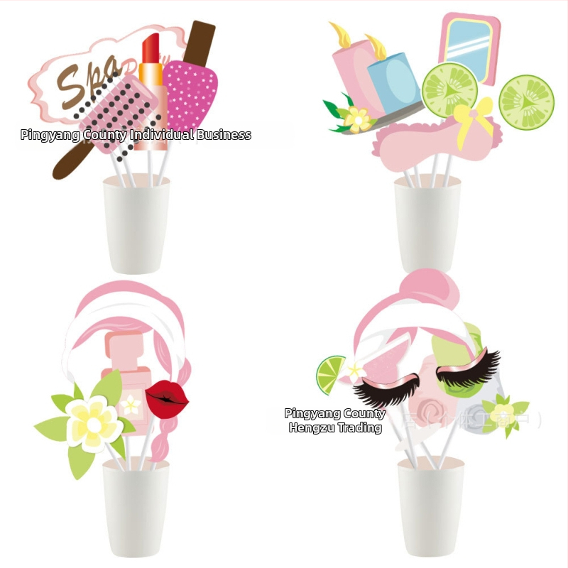 Girlanda s narodeninovou témou pre najlepšiu kamarátku v kúpeľoch – Vlajky pre malé princezné na letnú párty dekoráciu