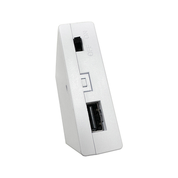 Fehér 4 AA-s elemtartó, 6V soros üzem, USB-kimenetű tápegység doboz játék LED-szalagokhoz