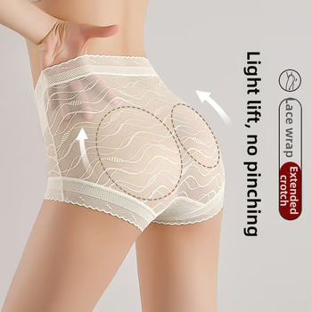 Női jacquard lélegző bugyi, magas derekú, hasat formáz és feneket emel, vékony, könnyű, varrat nélküli, belső pamut bélés.