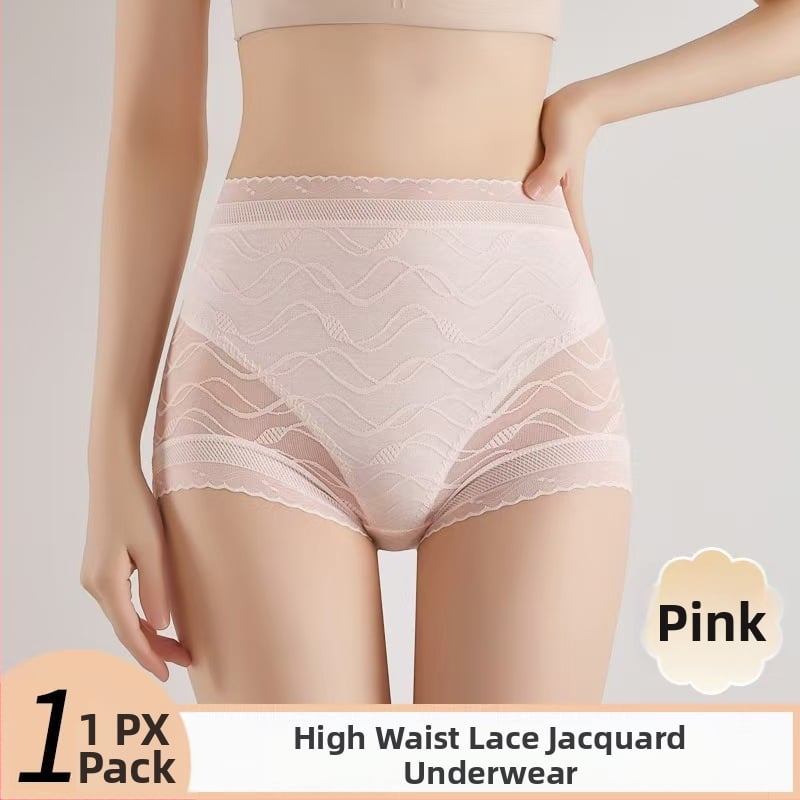 Női jacquard lélegző bugyi, magas derekú, hasat formáz és feneket emel, vékony, könnyű, varrat nélküli, belső pamut bélés.