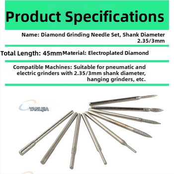 Gyémánt csiszolófejek, 30 darabos készlet zöld dobozban, 2,35/3,0 mm szárú, manikűrhöz