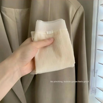 Női középmagas derekú, Seamless bugyi, jég-selyem érzetű nylonból, pamut bélés