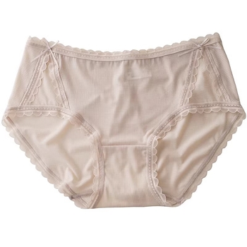 Női fehérnemű Ice Silk hűtő hatású, könnyű és lélegző, középmagas derekú háromszög fazonú alsó, antibakteriális pamut résszel 5A