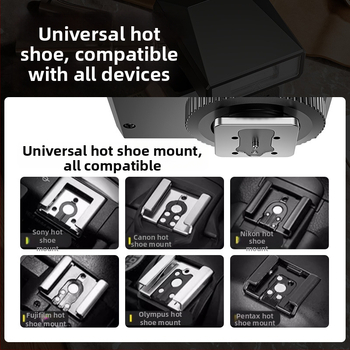 Hot shoe vaku és töltőfény tükör nélküli kamerákhoz — Sony, Fujifilm, Canon, Nikon, Panasonic, élő közvetítéshez