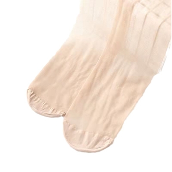 Fashion Pretty Girl Core-Spun Silk Ultra- vékony nyári harisnya, anti-akadás, UV-védelem, lábak simítása
