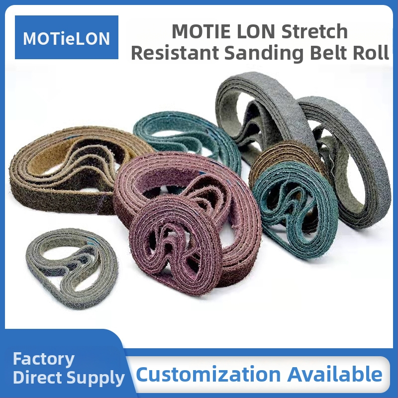 Nylon csiszoló szalag 30x533 mm fémiparihoz, 3M/olasz BBLARC, rozsdamentes acél polírozása nem szőtt alapú