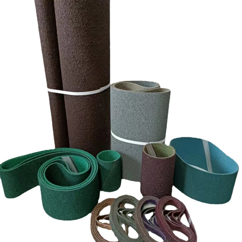 Nylon csiszoló szalag 30x533 mm fémiparihoz, 3M/olasz BBLARC, rozsdamentes acél polírozása nem szőtt alapú