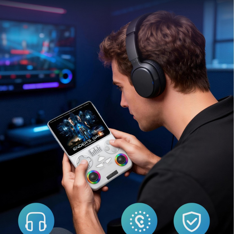 J36 Ultra Android hordozható játékkonzol Wi-Fi-vel, kétjátékos, 64/128GB, Type-C, 3.5 mm-es jack, nyílt forráskódú OS