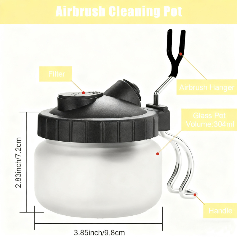 Airbrush tisztító készlet: tisztító kefe, tisztító eszköz, tűs tisztító kefe, hulladéklégyűjtő palack, permetező eszköz kiegészítő készlet