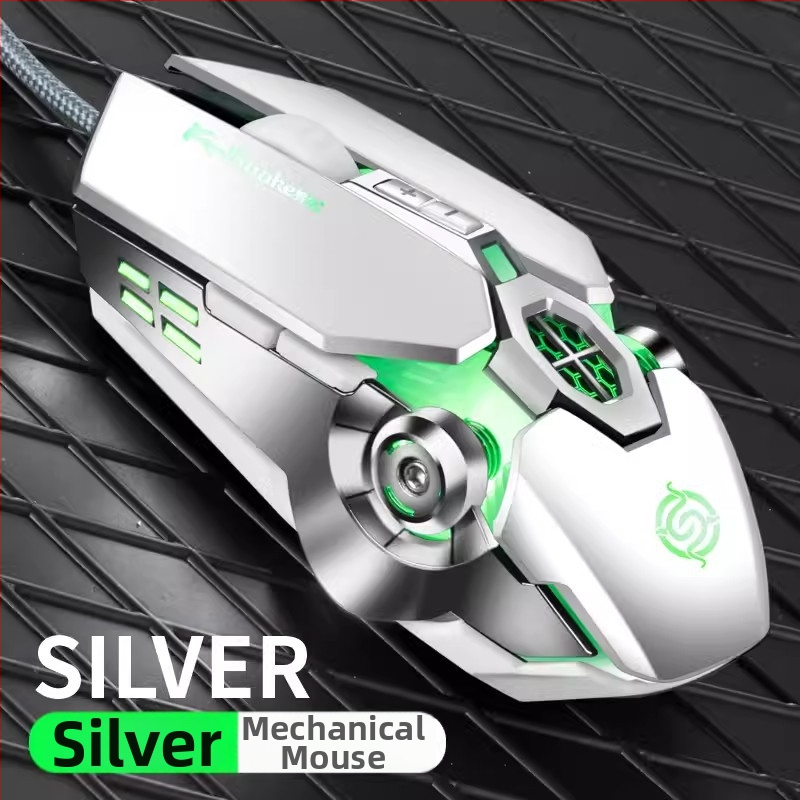 Q7 világító vezetékes optikai gamer egér USB, 1200 DPI, 7 gomb, állítható felbontás, érintő görgő