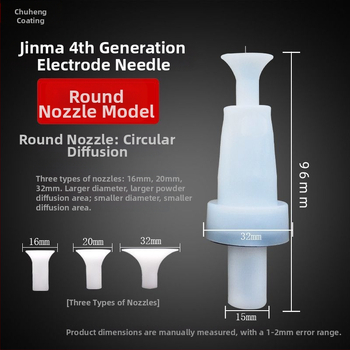 Jinma negyedik generációs elektrosztatikus permetezőpisztoly, vezető tű, porfelhőfej, kör/lapos fúvóka, elektródatartó, permetezőgép-kiegészítők