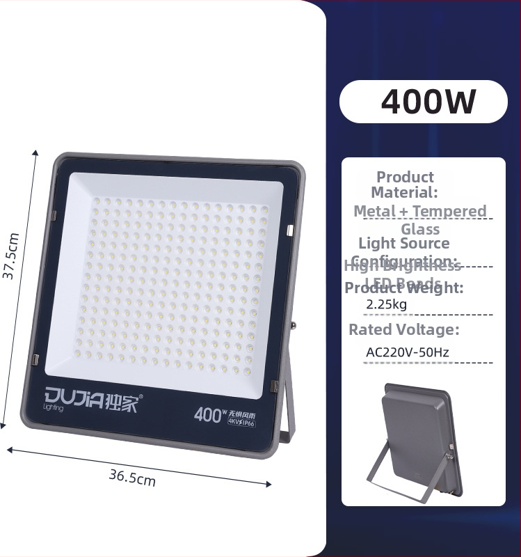 LED kültéri reflektor IP66 vízálló, 100W, alumínium ház, fehér fény, udvarra, műhelybe és gyárba
