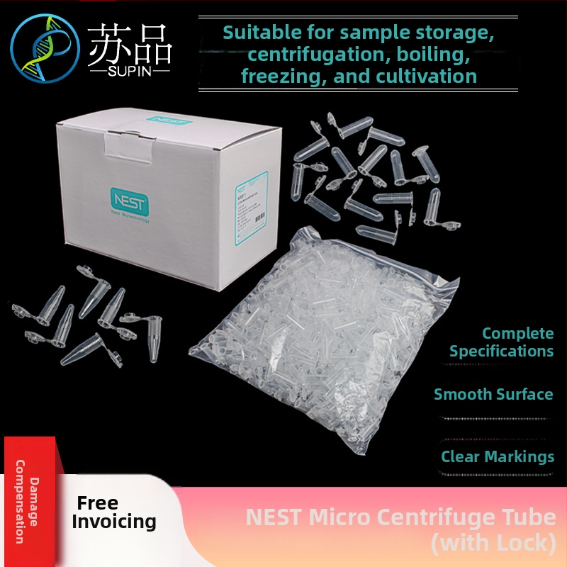 Nice Nest 0.6/1.5/2 ml mikrocentrifus csövek zárható tokkal, RNase- és DNase-mentes