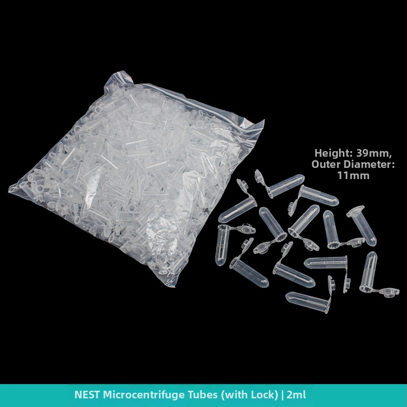 Nice Nest 0.6/1.5/2 ml mikrocentrifus csövek zárható tokkal, RNase- és DNase-mentes
