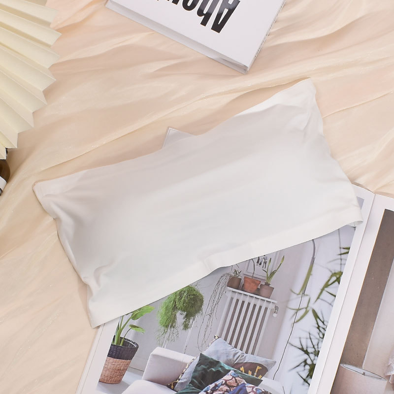 Váll nélküli Ice-Silk wrap-top, légáteresztő, átlátszatlan, csat-zár, sportos hát nélküli dizájn, varrat nélküli