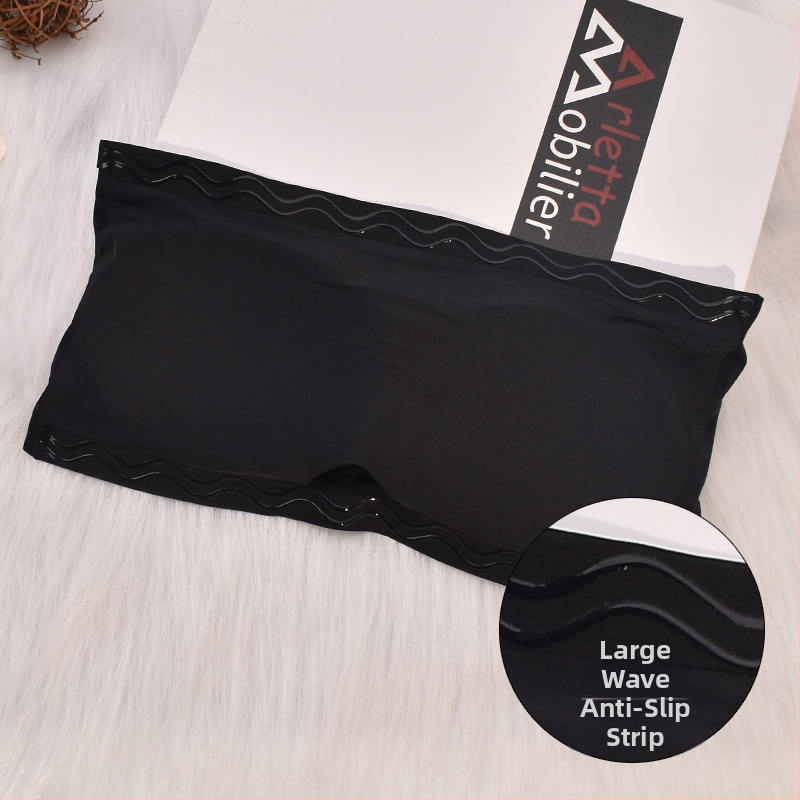 Váll nélküli Ice-Silk wrap-top, légáteresztő, átlátszatlan, csat-zár, sportos hát nélküli dizájn, varrat nélküli