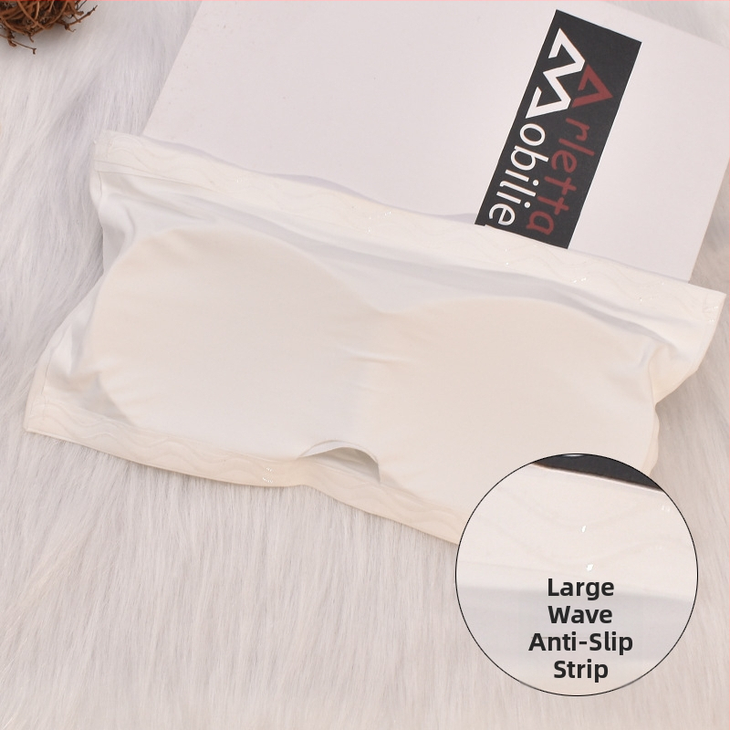 Váll nélküli Ice-Silk wrap-top, légáteresztő, átlátszatlan, csat-zár, sportos hát nélküli dizájn, varrat nélküli