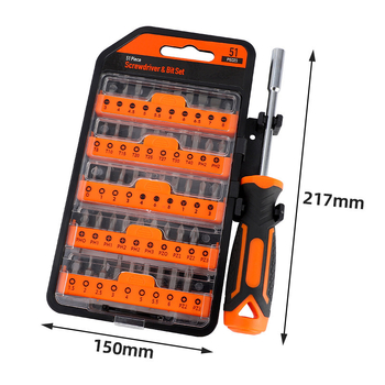 51 az 1-ben rövid bitek készlete karóra- és mobiltelefon javításhoz: Torx, Hex, Phillips és flathead