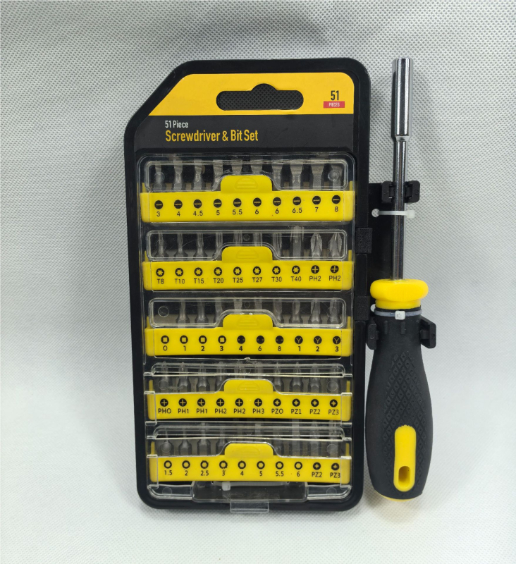 51 az 1-ben rövid bitek készlete karóra- és mobiltelefon javításhoz: Torx, Hex, Phillips és flathead