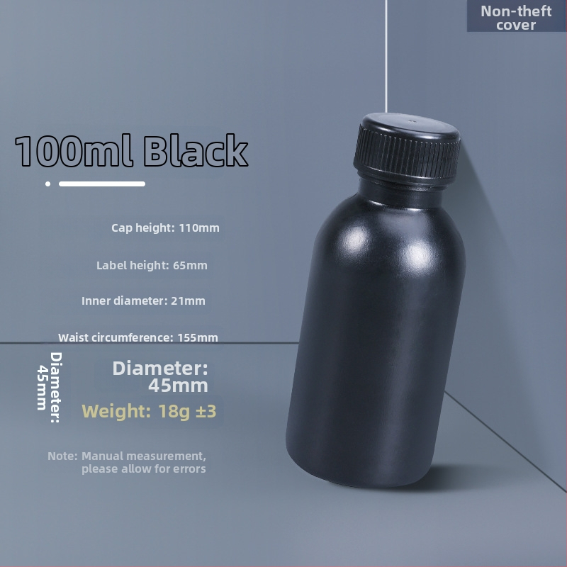 HDPE élelmiszer-minőségű reagáló palack, zárható mintavételi üveg, 100 ml, alkohollal oldható folyadékokhoz, műanyag palack
