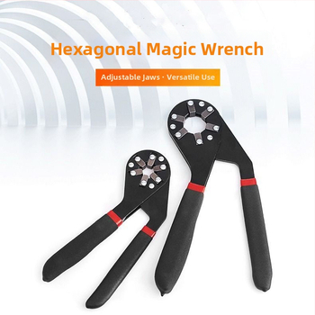 Magic Wrench 6–8 hüvelyk – többfunkciós külső hatszögletű kulcs magas széntartalmú acélból, ipari kategória, kézi állítású
