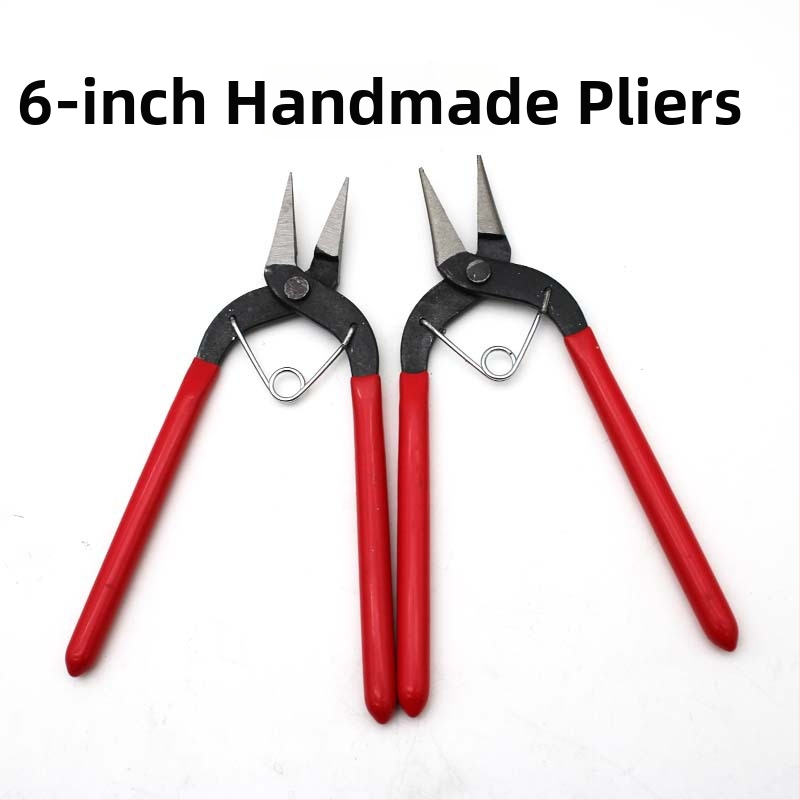 6 hüvelykes DIY ékszerész csipesz készlet: lapos orrú csipeszek, körös orrú csipeszek, gyűrűcsipeszek és hegyes orrú csipeszek