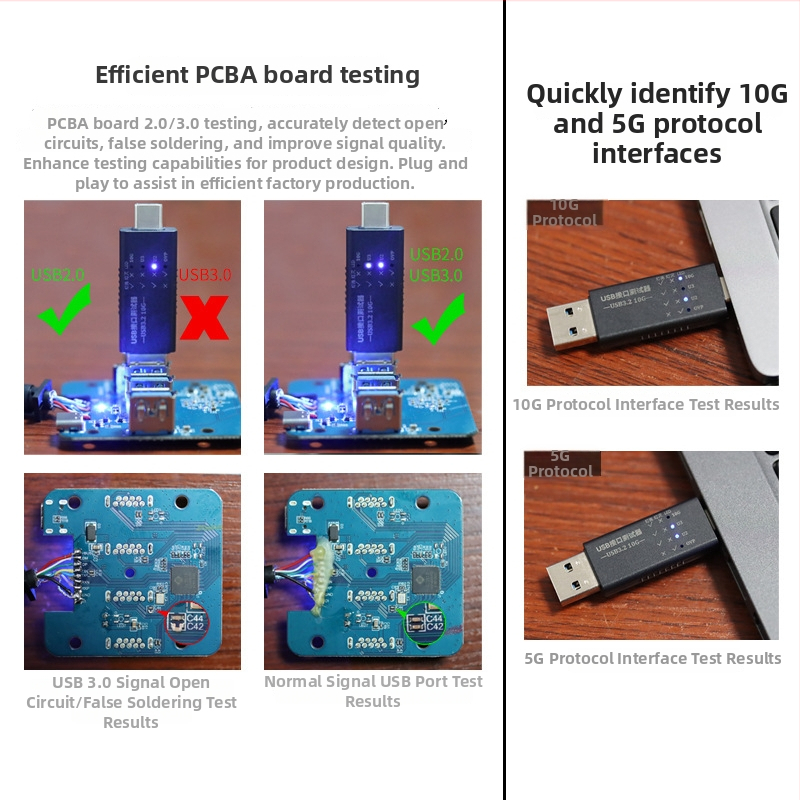 Tester USB rozhrania a 3.2 Hub pre porty typu C a USB 3.0: Funkcia, prúd a napätie
