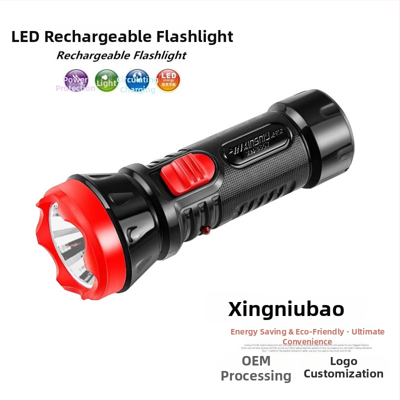 Xingniu Bao LED zseblámpa – nagy fényerejű, hosszú hatótávú, mini otthoni használatra, közvetlen dugaszolású töltés, hordozható vészvilágítás kültérre