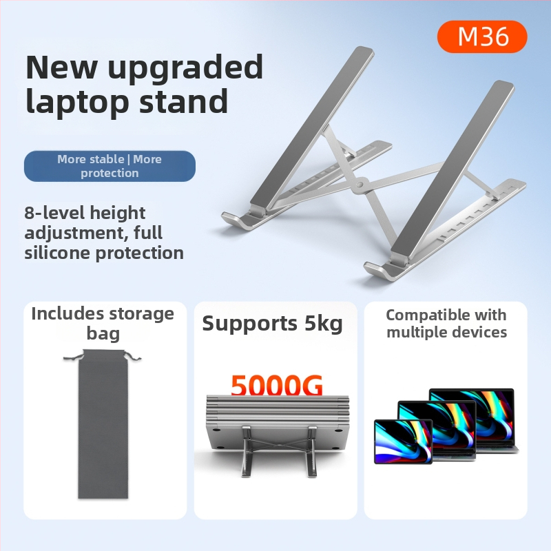 M3 sorozat alumínium ötvözetes laptop állvány hűtőfunkcióval