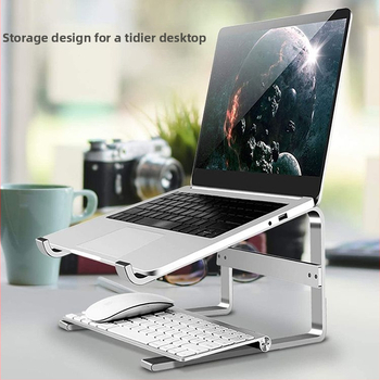 Játékos laptop állvány két rétegű, függőleges kivitel, tartó billentyzet, leválasztható, növeli magasságát az asztalnak, diszkrét hőelvezetés