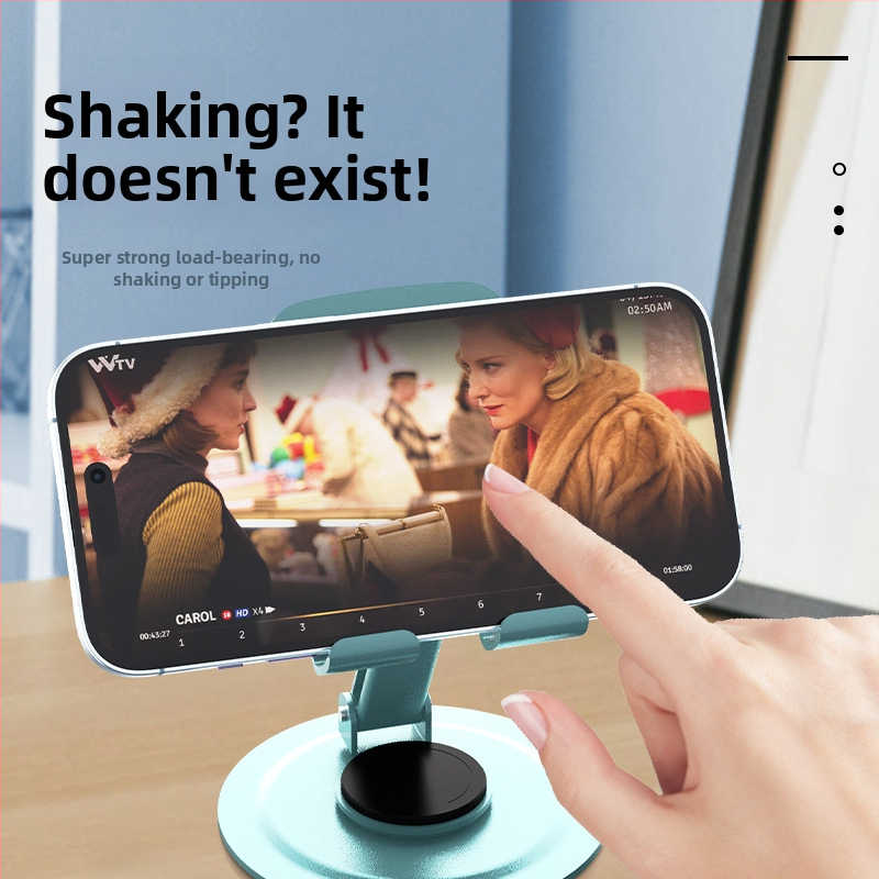 2025 új fémből készült telefon- és tabletatartó, 360°-os forgatás, összecsukható asztali tartó