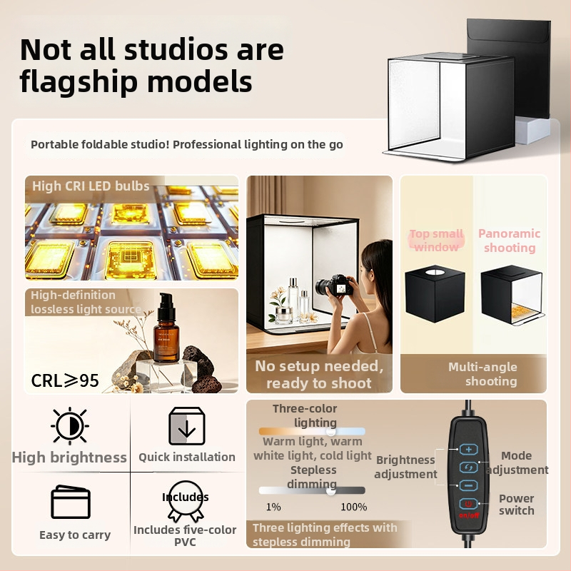 Fotografické štúdio Ruifutu s USB: Malý LED svetelný box pre zátišie s bielym pozadím, skladací mäkký svetelný box