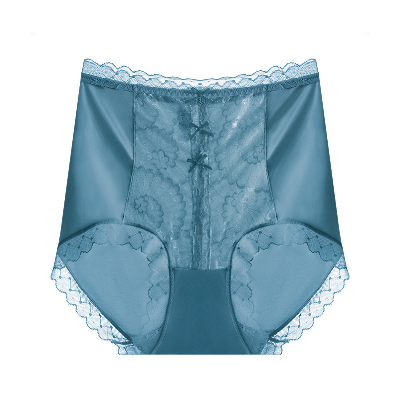 Női magas derekú haskontroll fehérnemű Ice Silk anyagból, Peach-formájú fenékkel, lélegző, gyorsan száradó, pamut bélés