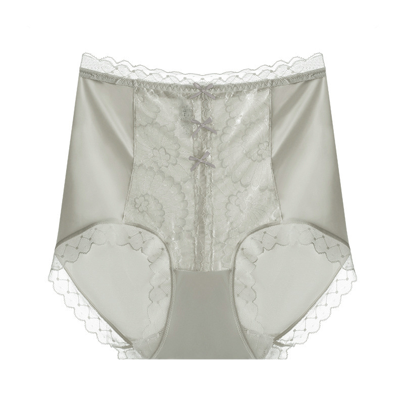 Női magas derekú haskontroll fehérnemű Ice Silk anyagból, Peach-formájú fenékkel, lélegző, gyorsan száradó, pamut bélés