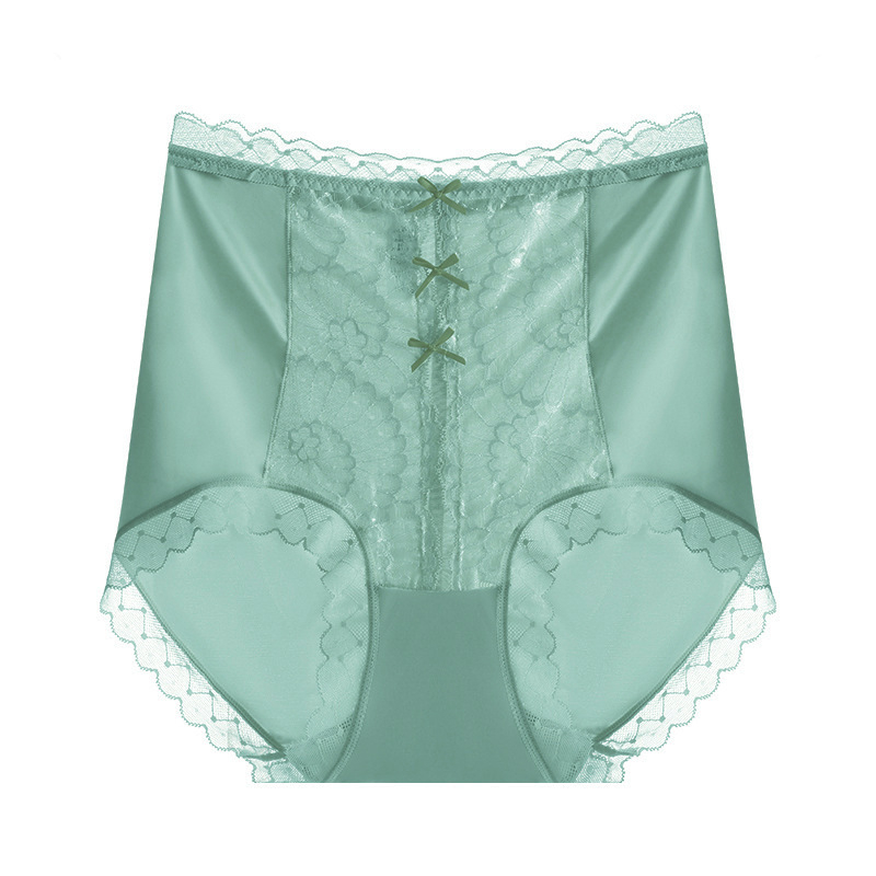 Női magas derekú haskontroll fehérnemű Ice Silk anyagból, Peach-formájú fenékkel, lélegző, gyorsan száradó, pamut bélés