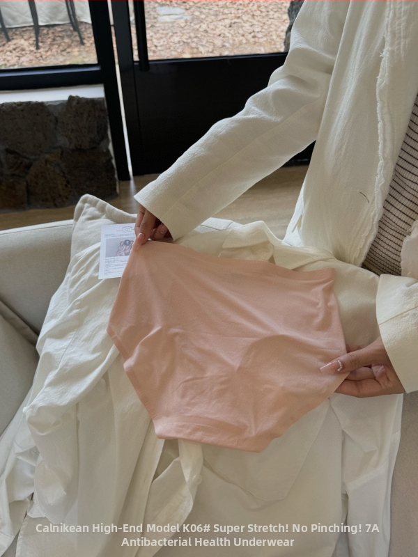 CalniKean K06 Lenjererie intimă fără cusături pentru femei, talie medie, nylon, 7A antibacterian, respirabil, ridicare fesieră