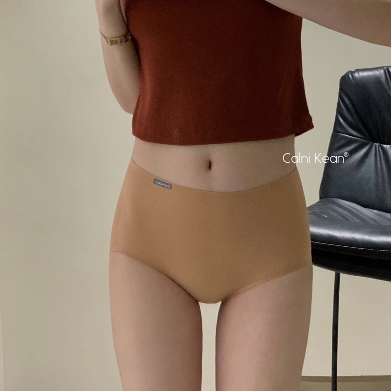 CalniKean K06 Lenjererie intimă fără cusături pentru femei, talie medie, nylon, 7A antibacterian, respirabil, ridicare fesieră