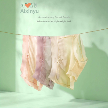 Chiloți din nylon pentru femei, cu căptușeală din mătase Mulberry 7A, respirabili, croială triunghi pentru vară