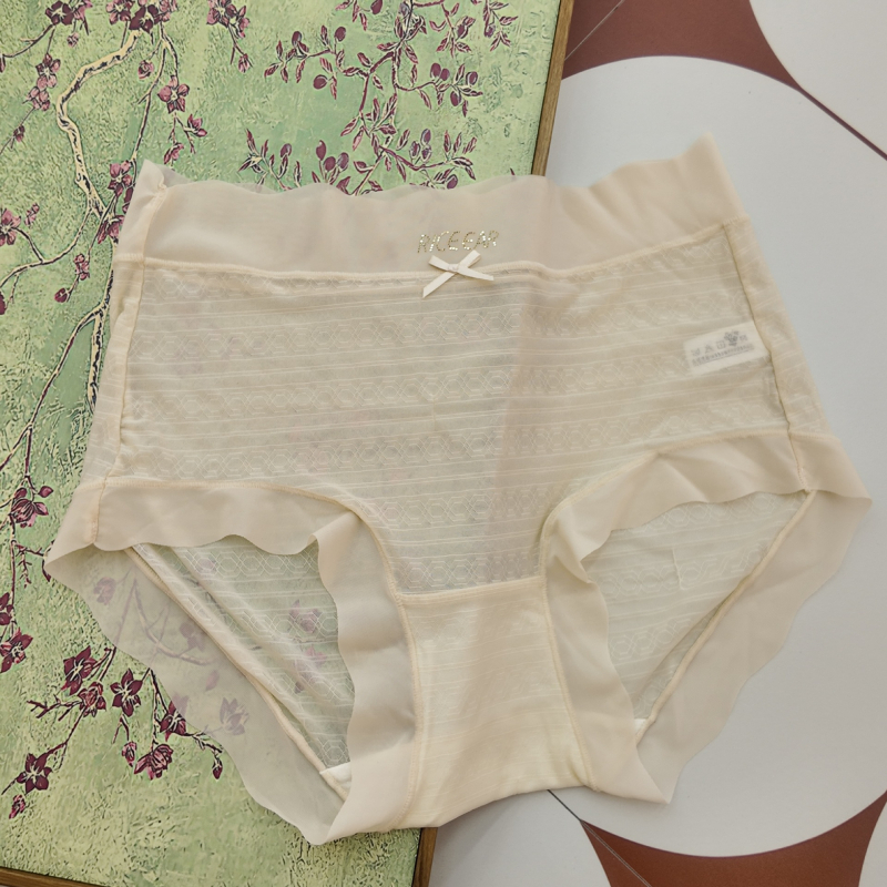 Chiloți din nylon pentru femei, cu căptușeală din mătase Mulberry 7A, respirabili, croială triunghi pentru vară