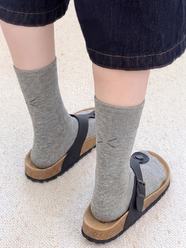 Șosete feminine cu deget separat și plasă respirabilă, până la gambe, stil lejer slouch, design cu două degete