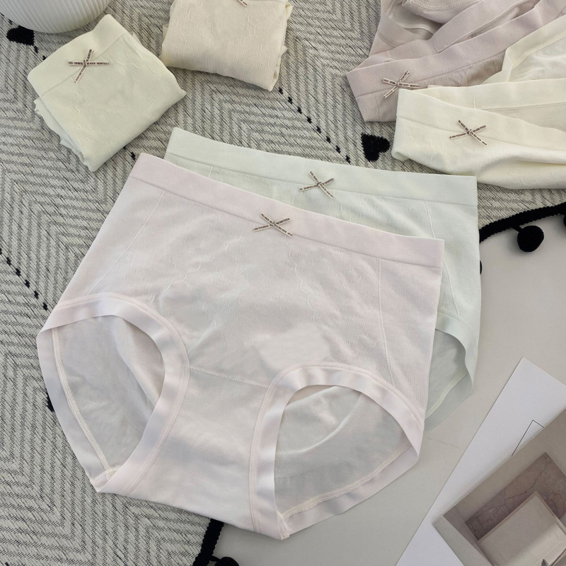 Lenjerie intimă pentru femei, talie medie, fără cusături pe lateral, culori proaspete, plăcută la atingere, respirabilă, antibacteriană, slip triunghiular