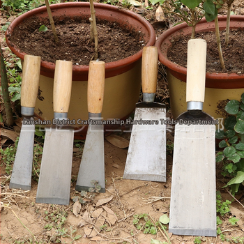 Lopată de grădină cu mâner din lemn, pentru săpat legume sălbatice, usturoi, plivit buruieni și plantarea florilor