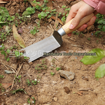 Lopată de grădină cu mâner din lemn, pentru săpat legume sălbatice, usturoi, plivit buruieni și plantarea florilor