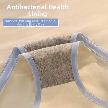 Chilot din bumbac pentru femei, fără cusături, talie medie, culoare solidă, imprimeu cu litere, căptușeală antibacteriană