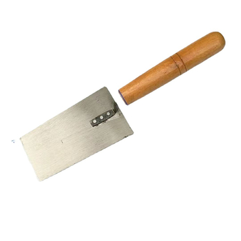 Növesített dűbelezett csempe-spatula, trapéz alakú téglaépítő kés, glettelő kés – fém kőműves szerszámok