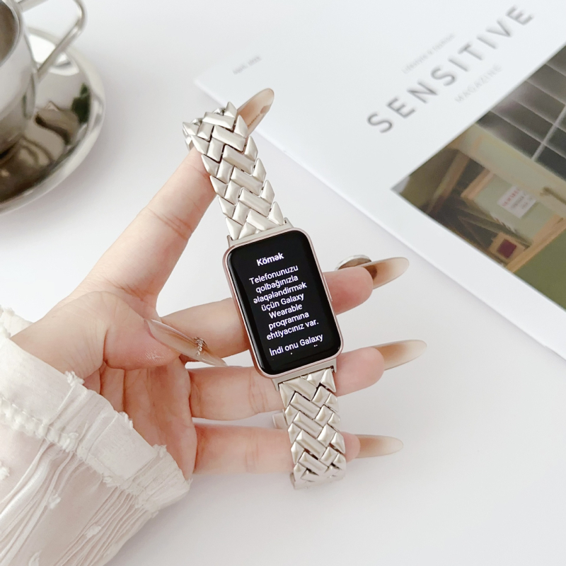 Gyémántos fém V-alakú szíj Samsung Galaxy Fit3-hoz Fit3 okos karkötő SE