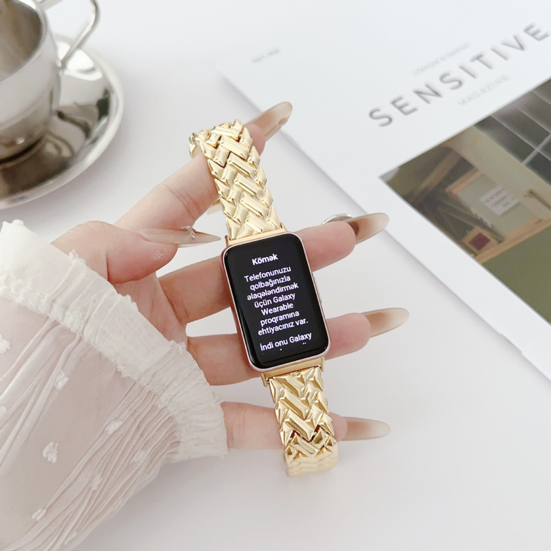 Gyémántos fém V-alakú szíj Samsung Galaxy Fit3-hoz Fit3 okos karkötő SE