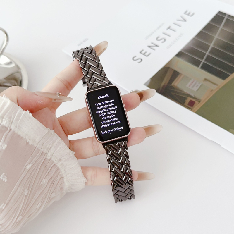 Gyémántos fém V-alakú szíj Samsung Galaxy Fit3-hoz Fit3 okos karkötő SE