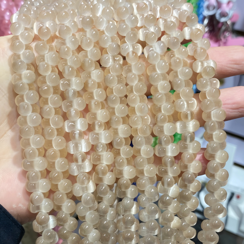 Mărgele ochi de pisică - Mărgele libere în formă de alună și de dovleac pentru bijuterii DIY, accesorii semifabricate