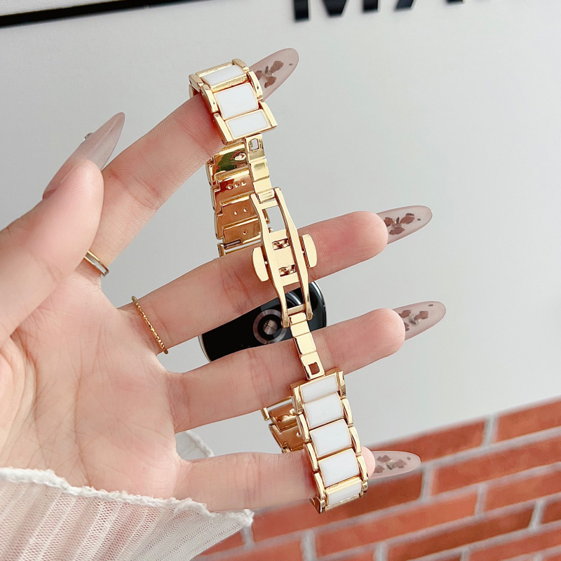 Brățară metalică cu aspect ceramic pentru Huawei GT4/GT5/GT6 și Huawei Fit